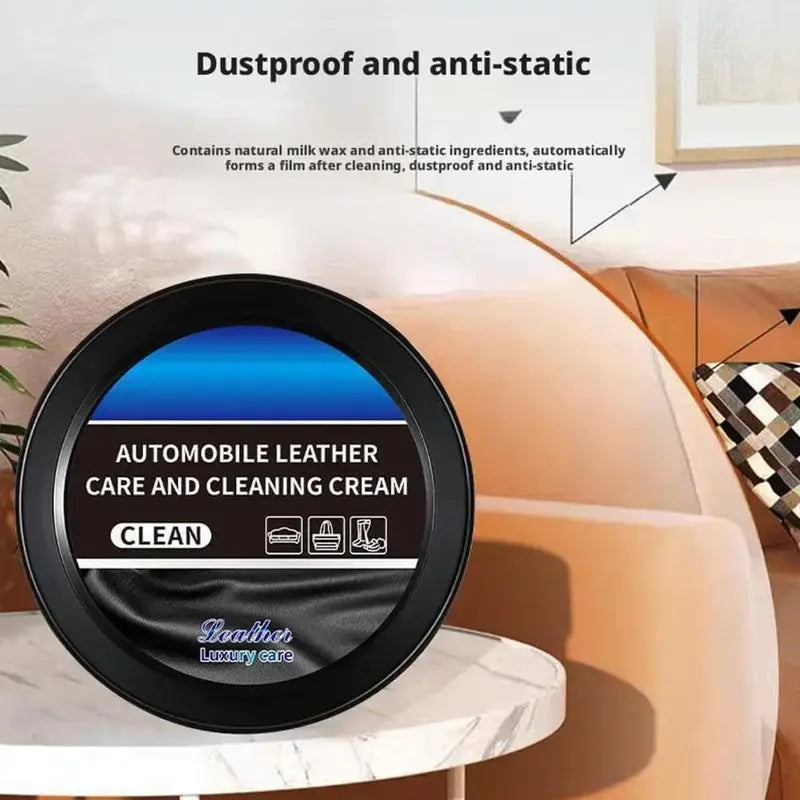 Leather Care Cleaning Paste Multifunctional Leather Polishing Care Cream Lasting Effect Car Interior Refinisher