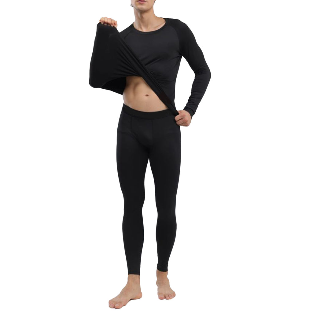 Men's Thermal Underwear Black Stylish Soft Close Fitting Men Cold