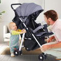 Lightweight Baby Stroller Pram Foldable Travel Buggy Flat Sleep