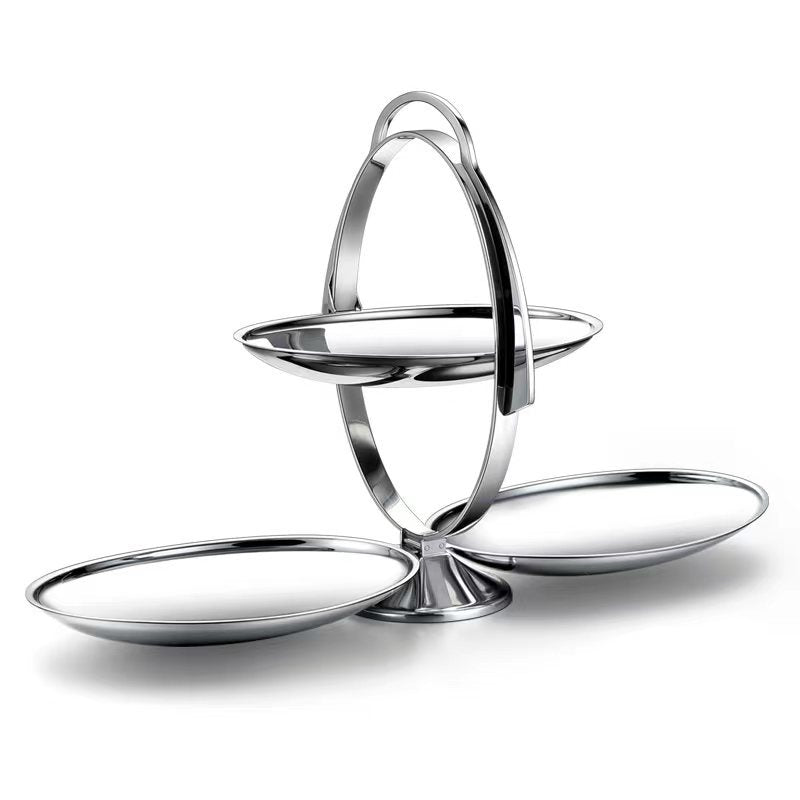 Nordic Entry Luxury Home Style Design Double Folding Storage Dim Sum Plate