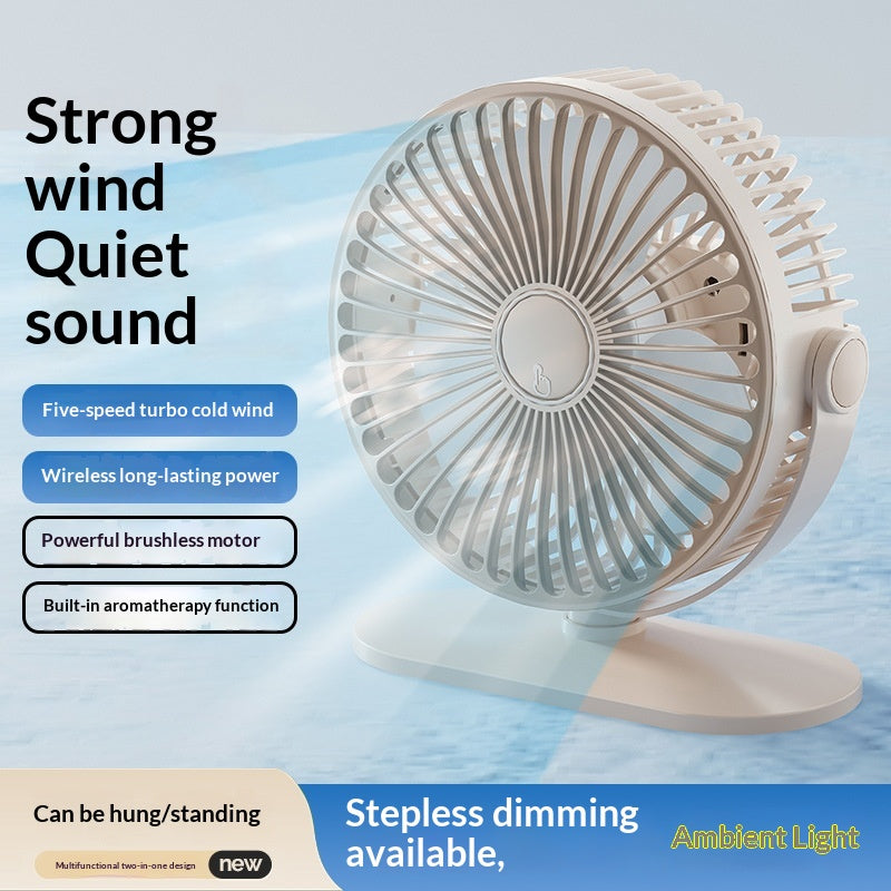Portable Clip-On Silent Mini Car Charging Fan