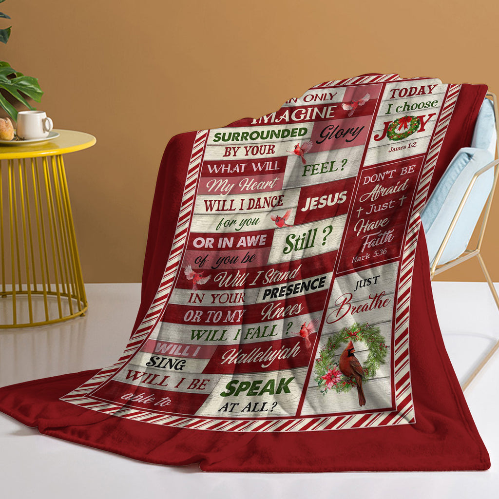 Christmas Cardinal Throw Blanket