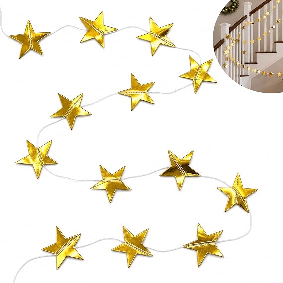 Reflective Star Garland, 4 m