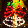 Lighted Christmas Bell Window Silhouette Decoration