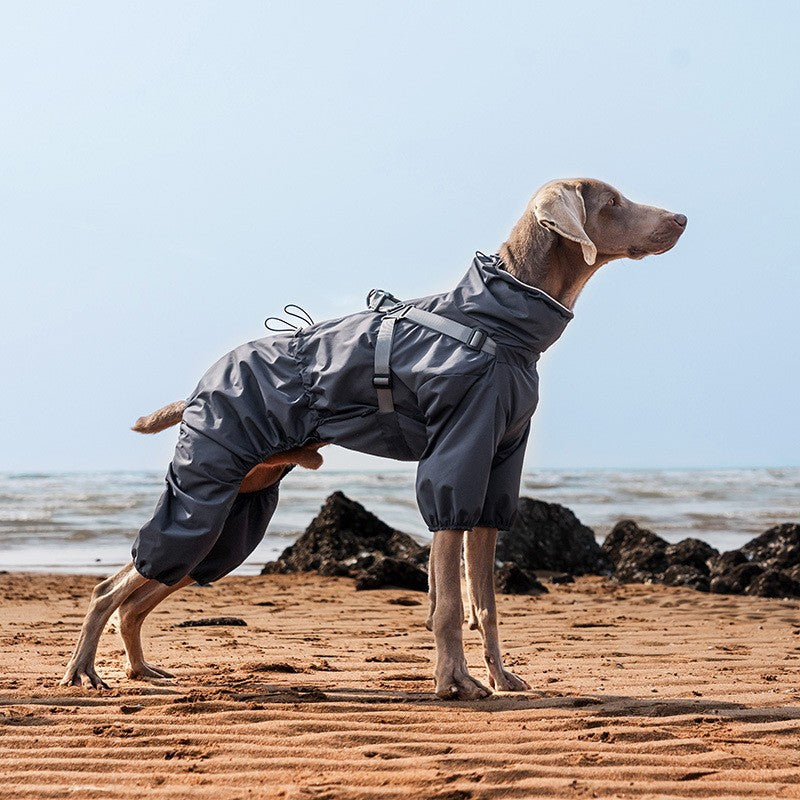 Waterproof Windbreaker Raincoat for Large Dogs