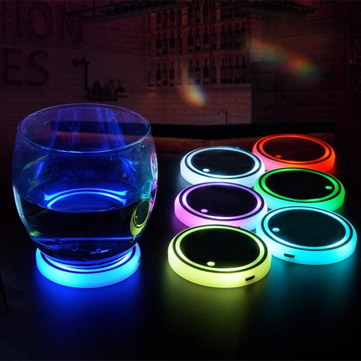 LED Light-Up Cup Coaster (Solar & USB)