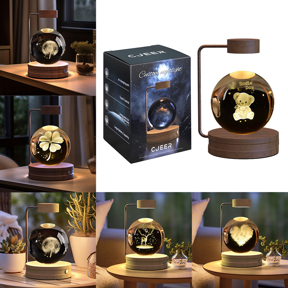 Crystal Ball Galaxy and Dinosaur Night Light, USB