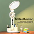 LED Clock Desk Lamp with Fan