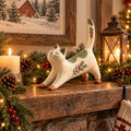 Forest Christmas Cat Figurine Ornament