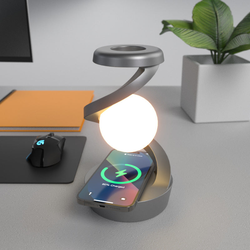 Rotating Moon Desk Lamp (Optional Wireless Charger)