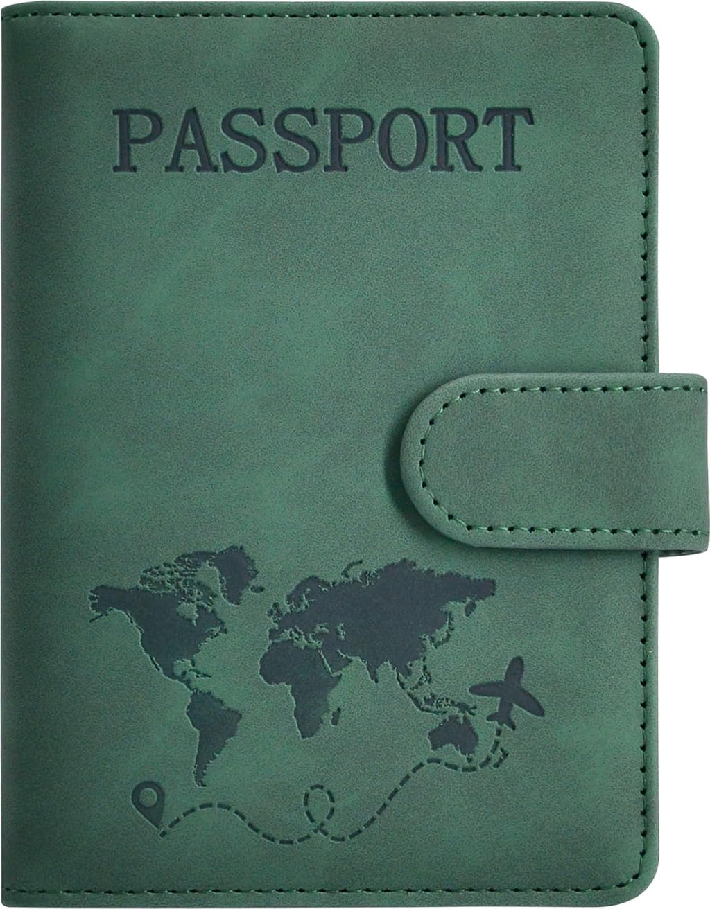Leather Passport Holder, Rfid Blocking Travel Wallet With Card Slots
