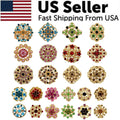24pc Vintage Brooch Lot Mixed Alloy Rhinestone Crystal Pins Wedding
