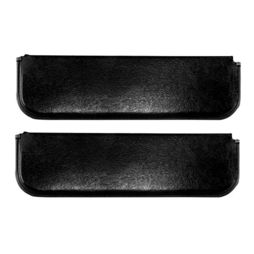 For 47-58 Chevy Truck Pickup Windshield Sun Visor Pads Black Pair Right & Left